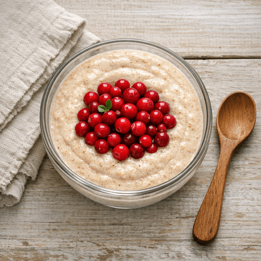 Кама з кефіром і брусницею — рецепт Калорія+